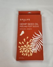 2 NEW Spalife Hemp Seed Oil Peeling Foot Mask Socks Teatment Exfoliating