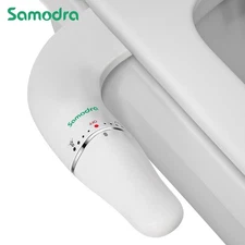 SAMODRA Ultra Slim Bidet Attachment - Dual Nozzle, Adjustable, Non-Electric