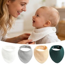6 Layer Soft Absorbent Bibs 360  Rotatable Adjustable For Newborn Infants