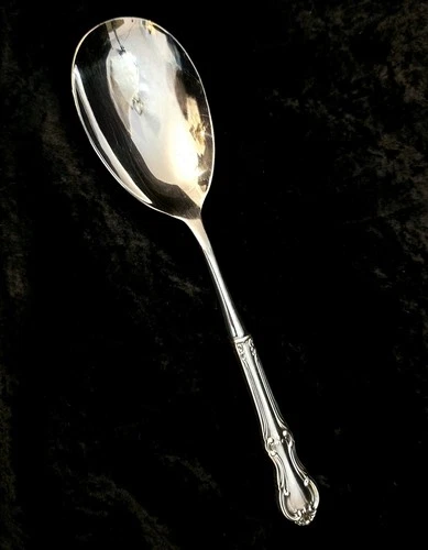 Antique HH Silver Casserole Serving Spoon 12"