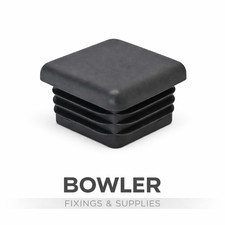 Square Plastic End Caps for Box Section Tube Insert Leg Caps Black Various Sizes