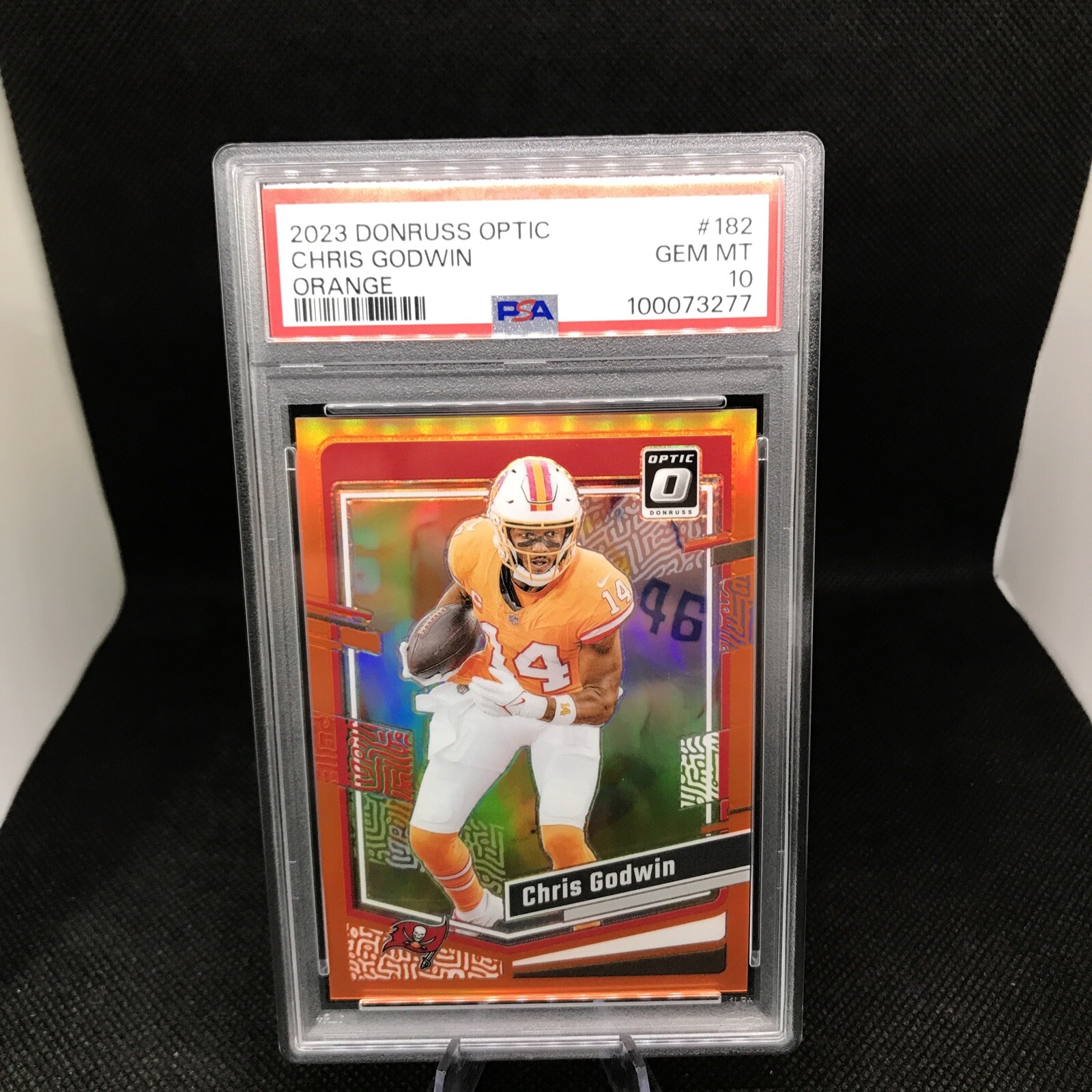 GEM 💎 MINT PSA 10 - ORANGE PRIZM COLOR MATCH 140/249 - 2023 OPTIC CHRIS GODWIN