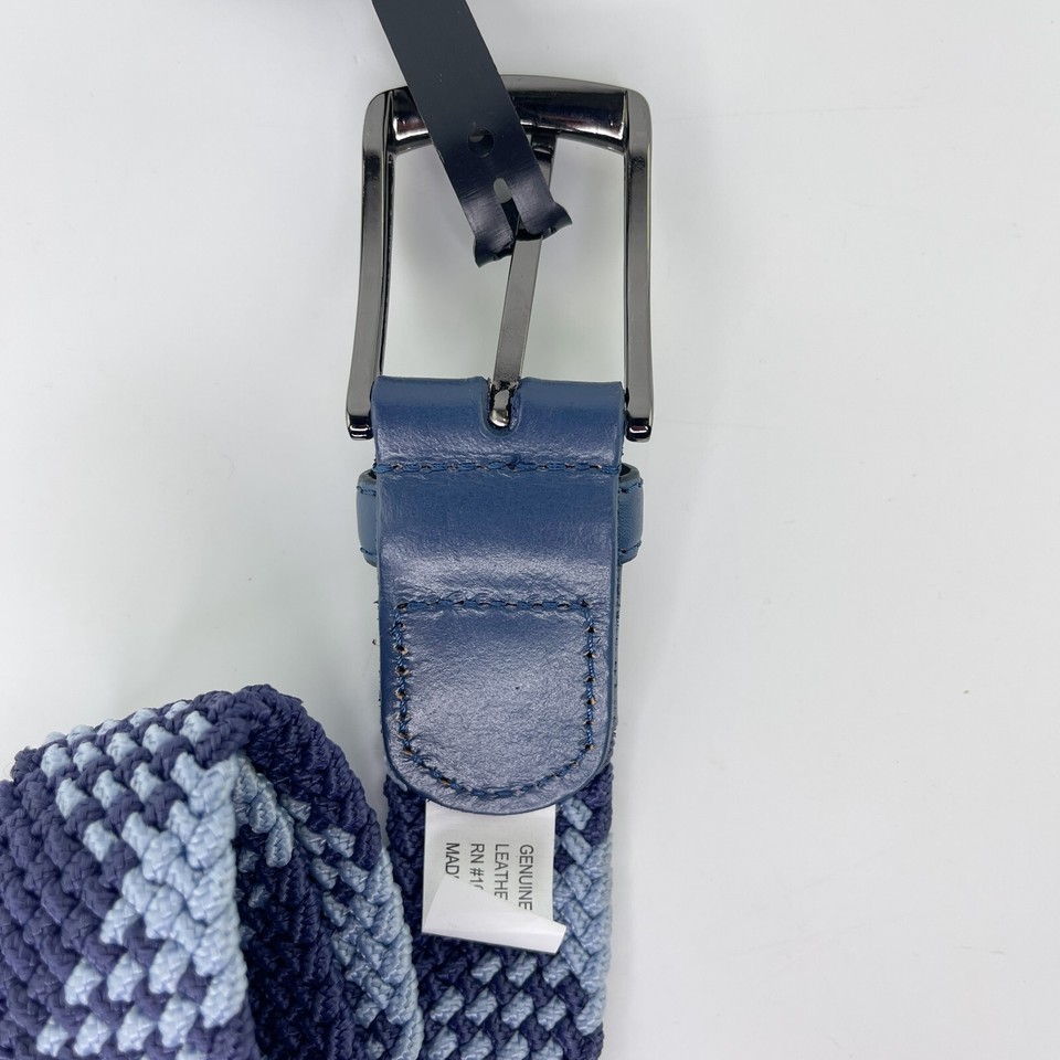 Walter Hagen Men's Golf Braided Plaid Stretch Belt Blue | eBay