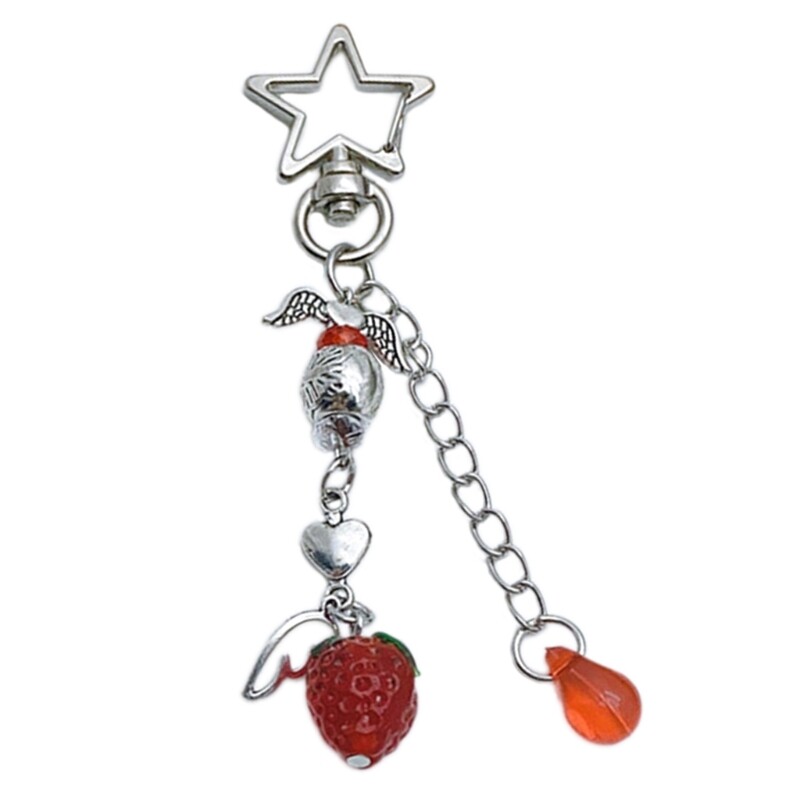 Versatile Bead Keychain Accessory Delicate Keyrings Aesthetic Charm