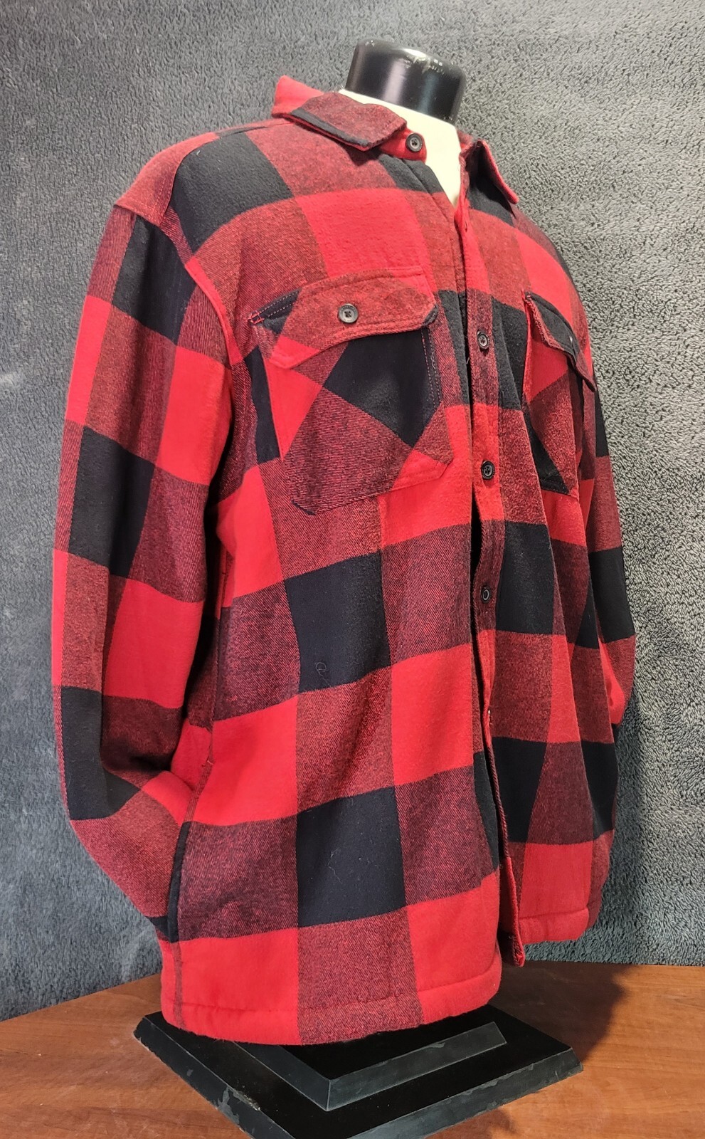 Aeropostale Shirt Jacket Men’s Medium Buffalo Plaid Sherpa Lined