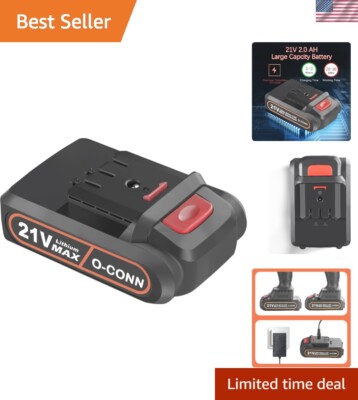 Compact 21V MAX Lithium Battery for Mini Chainsaws - Rechargeable Power Supply