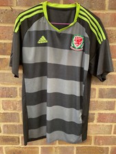 Wales 2015/2016 Adidas Black Away Football Shirt Small 38