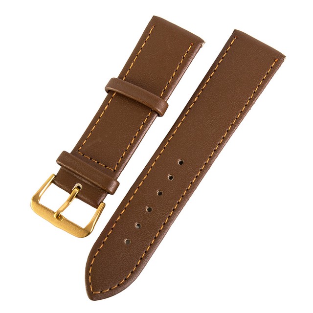 orange leather watch strap