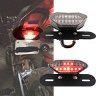 Universal Motorcycle 16 LED License Plate Holder Bracket Turn Signal Tail Light
