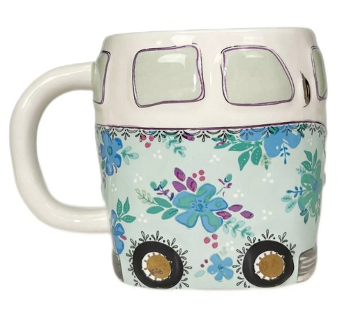 Natural Life Not All Who Wander Are Lost Cup Mug Ceramic RV Camper Peace Flower - Picture 5 of 16