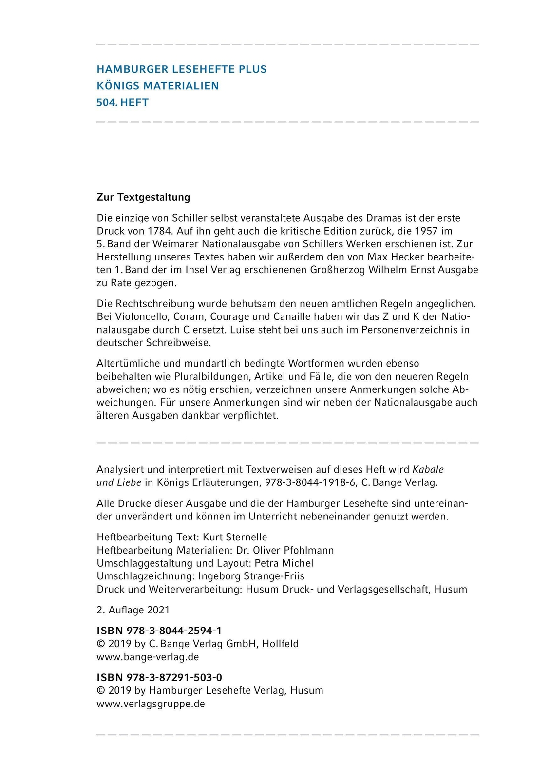 Thumbnail - Kabale Und Liebe | Hamburger Leseheft Plus Königs Materialien |