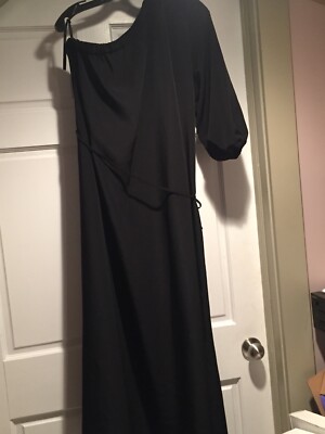 black one shoulder grecian dress Thats So Fetch | Elianna One Shoulder Satin Maxi Dress | Black