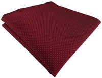 Tigertie Seideneinstecktuch Bordeaux Weinrot Silber Gepunktet - Handrolliert