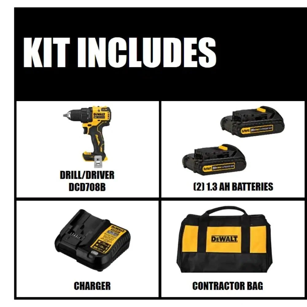DeWalt ATOMIC 20V MAX Cordless Brushless Compact 1 2 in. Drill