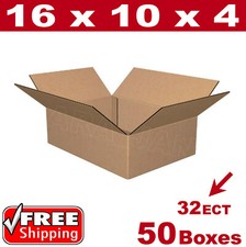 50- 16x10x4 Cardboard Boxes Mailing Packing Shipping Box 32ECT Corrugated Carton
