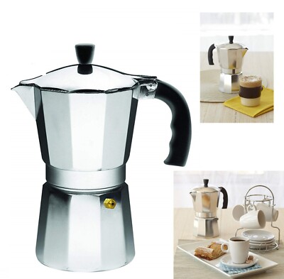 Imusa Espresso Coffee Maker Cool Touch Handle Cup Traditional Stovetop 