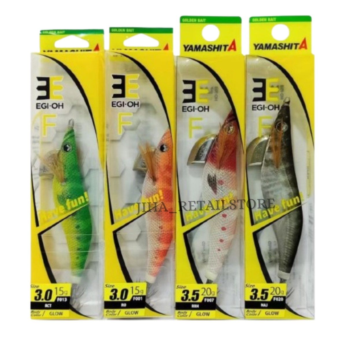 Yamashita EGI-OH F Squid Jig 3.0 R15gm 3sec/mnt Multi Fishing Lure