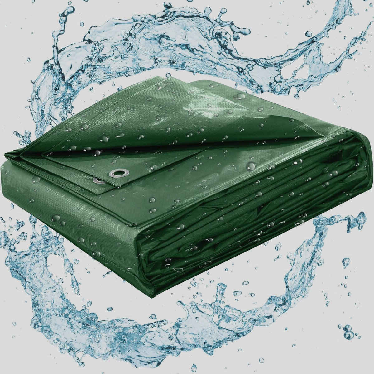 Lona de cubierta impermeable 280 g/m² PE lona protectora con ojales resistente a los rayos UV muebles de jardín