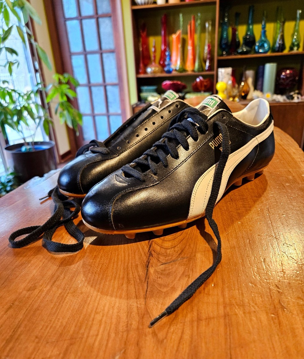 Leather Old Puma Boots Vintage Puma Men's Black Leather Fur Lined Moc Toe  Winter Snow