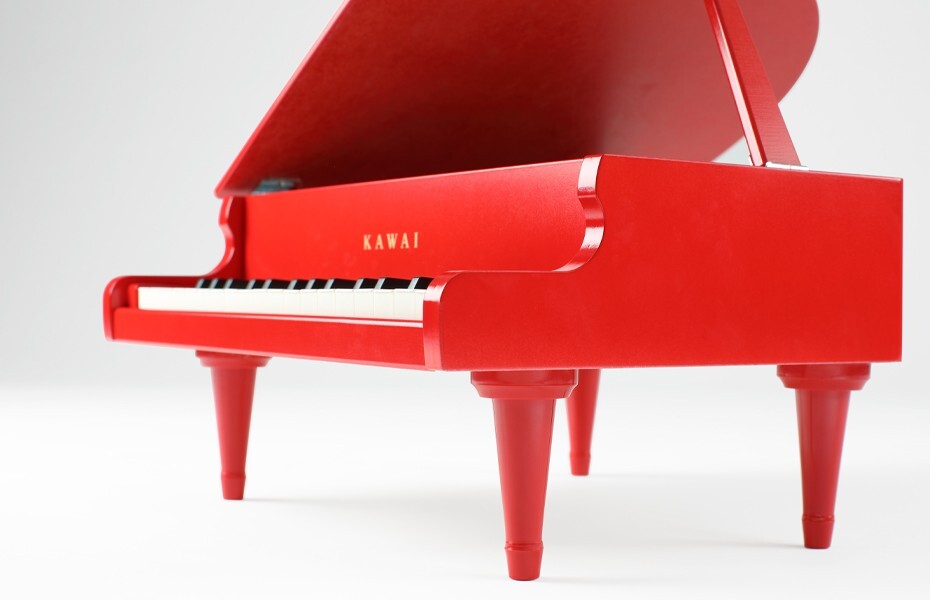 KAWAI Mini Grand Piano Red 32 Key Toy Piano Musical
