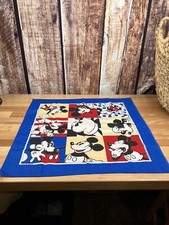Vintage Old Stock 80s Walt Disney Mickey Mouse Bandanna Scarf Blue/Red