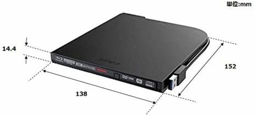 BUFFALO UHD BD Portable Blu-ray Drive BRUHD-PU3-BK - Afbeelding 7 van 7