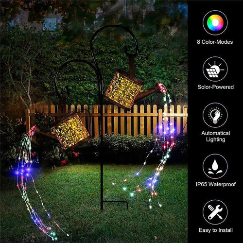 Solar Watering Can Light Garden Outdoor Waterproof Kettle Yard Art Lamp Decor US - Picture 7 of 18