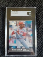 1991 Fleer Ultra - #96 Barry Larkin HOFer SGC 8