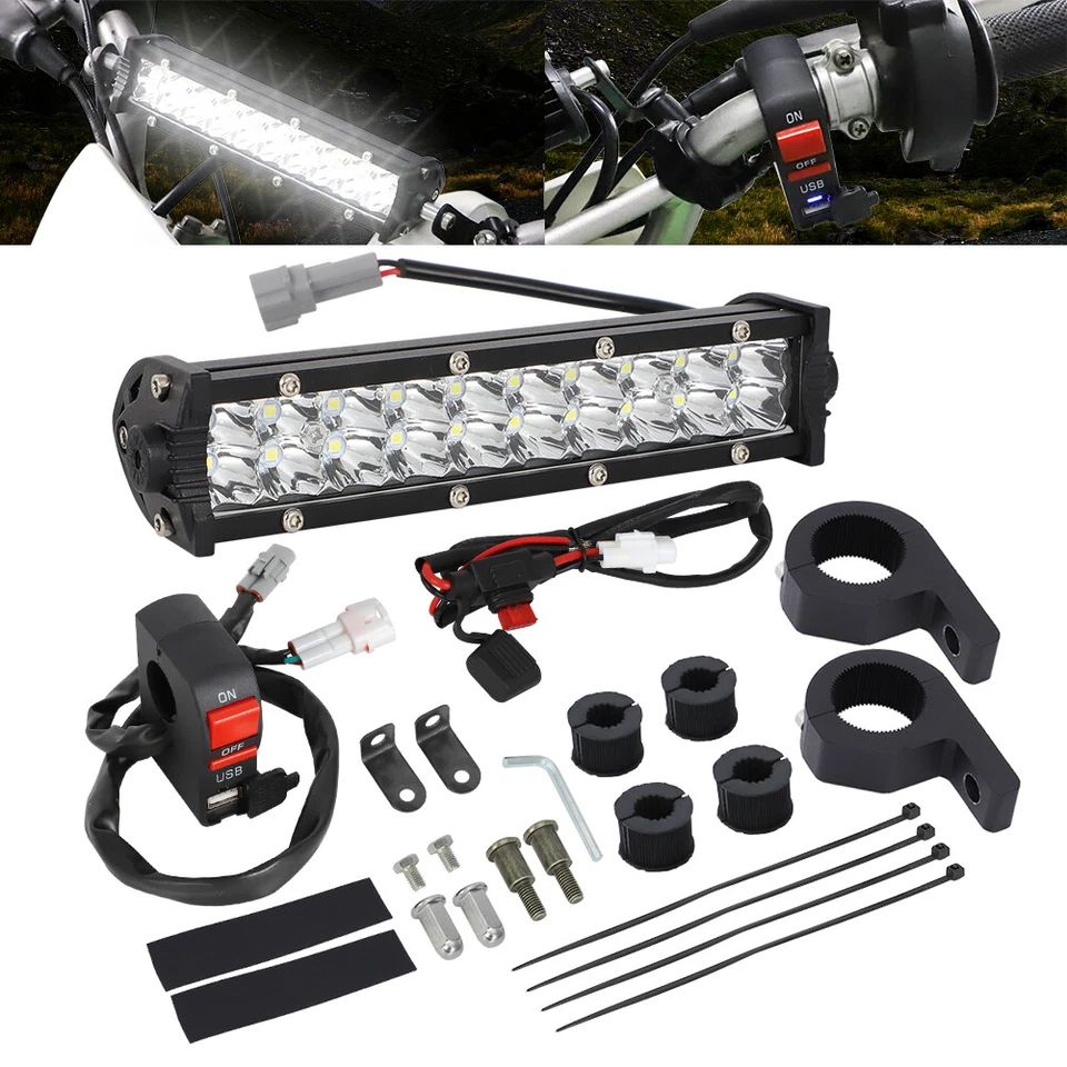 Kit de barra de luz de faros LED Plug&Play para Kawasaki KLX110 KLX140 2008-2022 2013 Foto 2 de 4