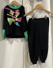 Vintage 80s Lightning Bug Retro Outfit Size 6