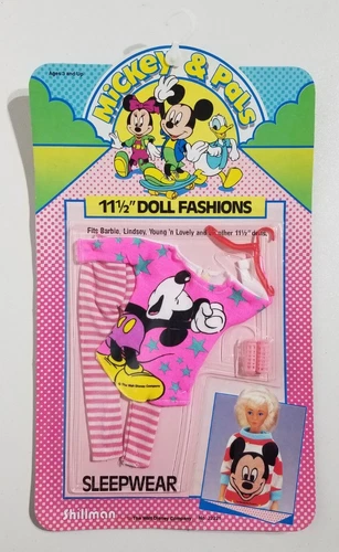 Barbie Vintage 1986 Mickey & Pals Mickey Mouse Pajama / Sleepwear Set ☆ New ☆