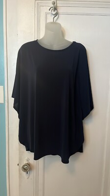 Peek A Boom Navy Blue Woman s Top 1X