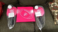 2 T-Mobile Pickleball Paddle  Ball Set 1 FOOTBALL SEAT 1pair of gloves 1 glass
