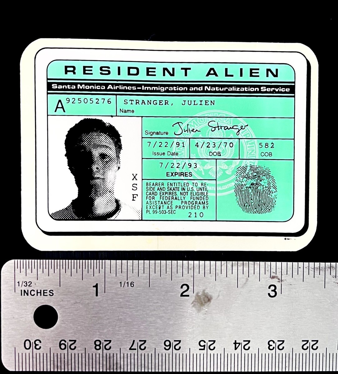 Vtg 1980-1990's SMA Santa Monica Airlines Julien Stranger