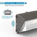 LED Wall Pack Light 120W 5000K with Dusk-to-Dawn photocell 15000lm WallPack Lamp