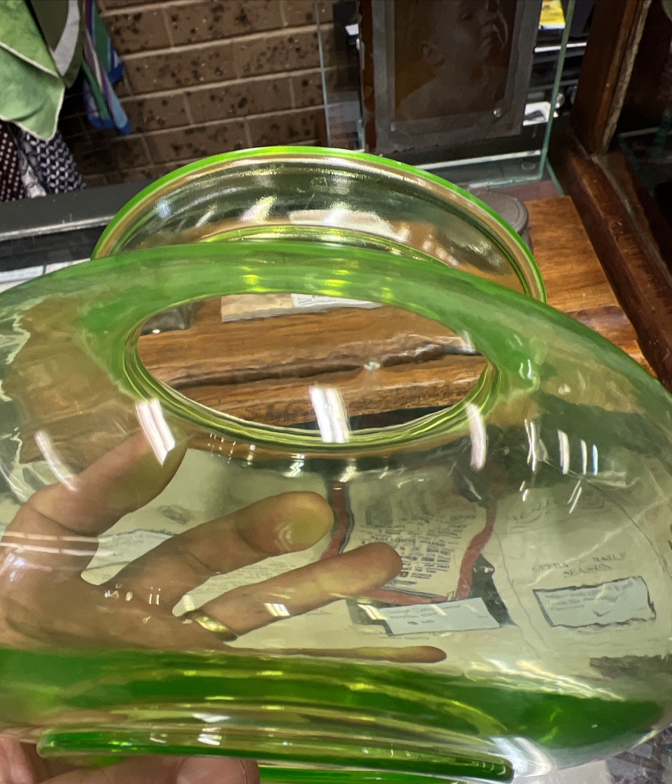 Uranium Glass Fish Bowl eBay