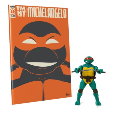 Teenage Mutant Ninja Turtles BST AXN x IDW Actionfigur & Comic Michelangelo