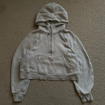 Lululemon LW3DUSS Scuba Oversized Half-Zip Hoodie in Grey | M/L | eBay
