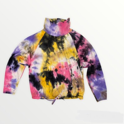 Lush Pink Yellow Purple Turtle Neck Style Pullover Size Medium New With Tags