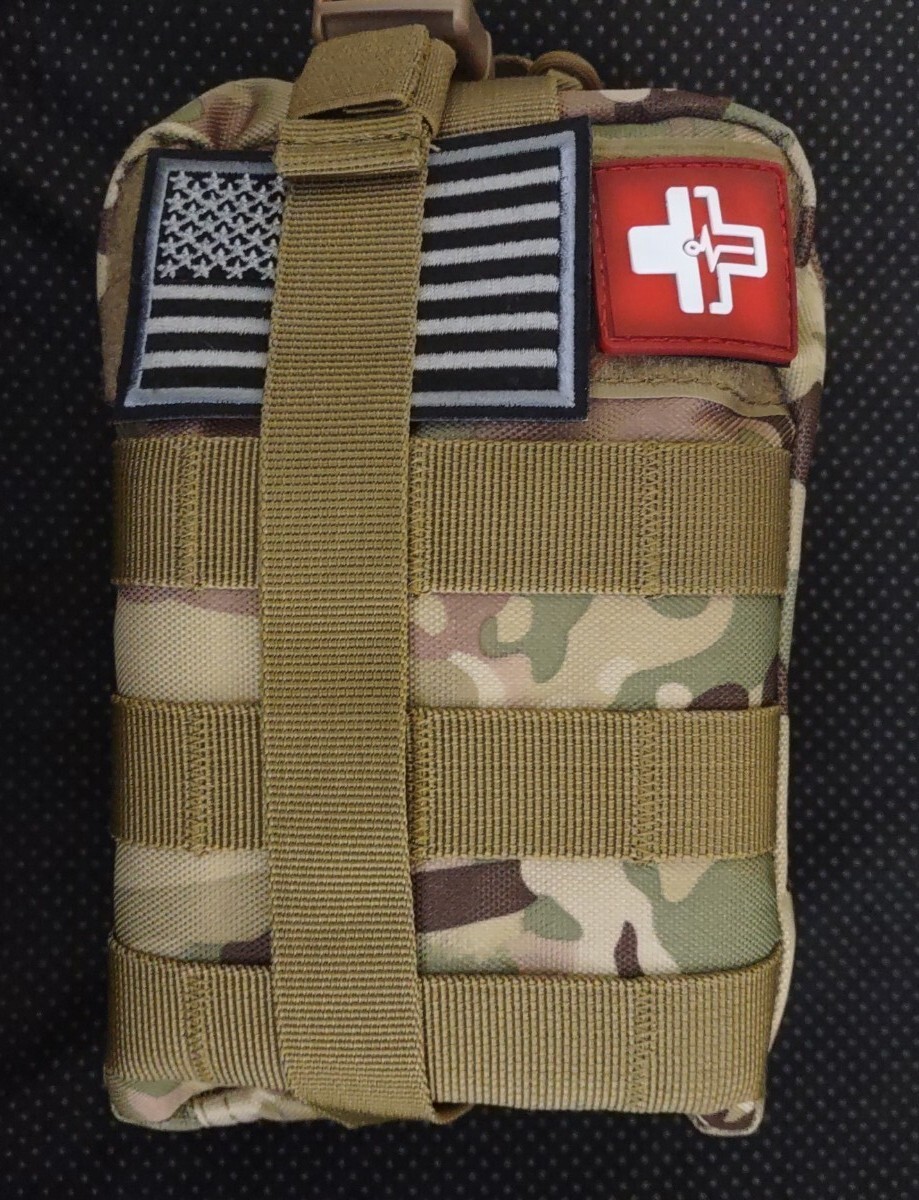 [2022 Upgrade] Trauma First Aid Kit with Survival Gear Outdoor Tactical