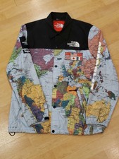 supreme north face map coat