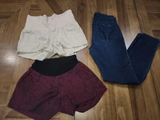 A Pea In The Pod & Old Navy Shorts Indigo Blue Denim Jeans Sz XS Maternity Women