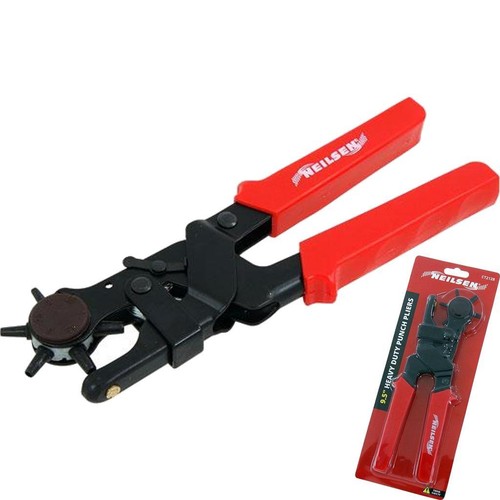 Neilsen Hole Making Punch Pliers Leather Belt Tool Heavy Duty Kit 6
