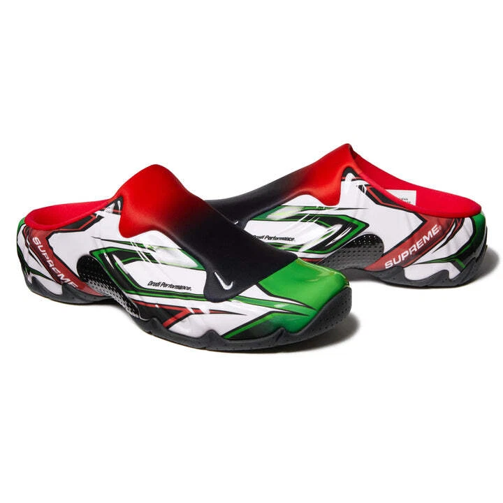 FN0289 100 Supreme Nike Clogposite SP blanc rouge vert FW24 Week3 (homme)