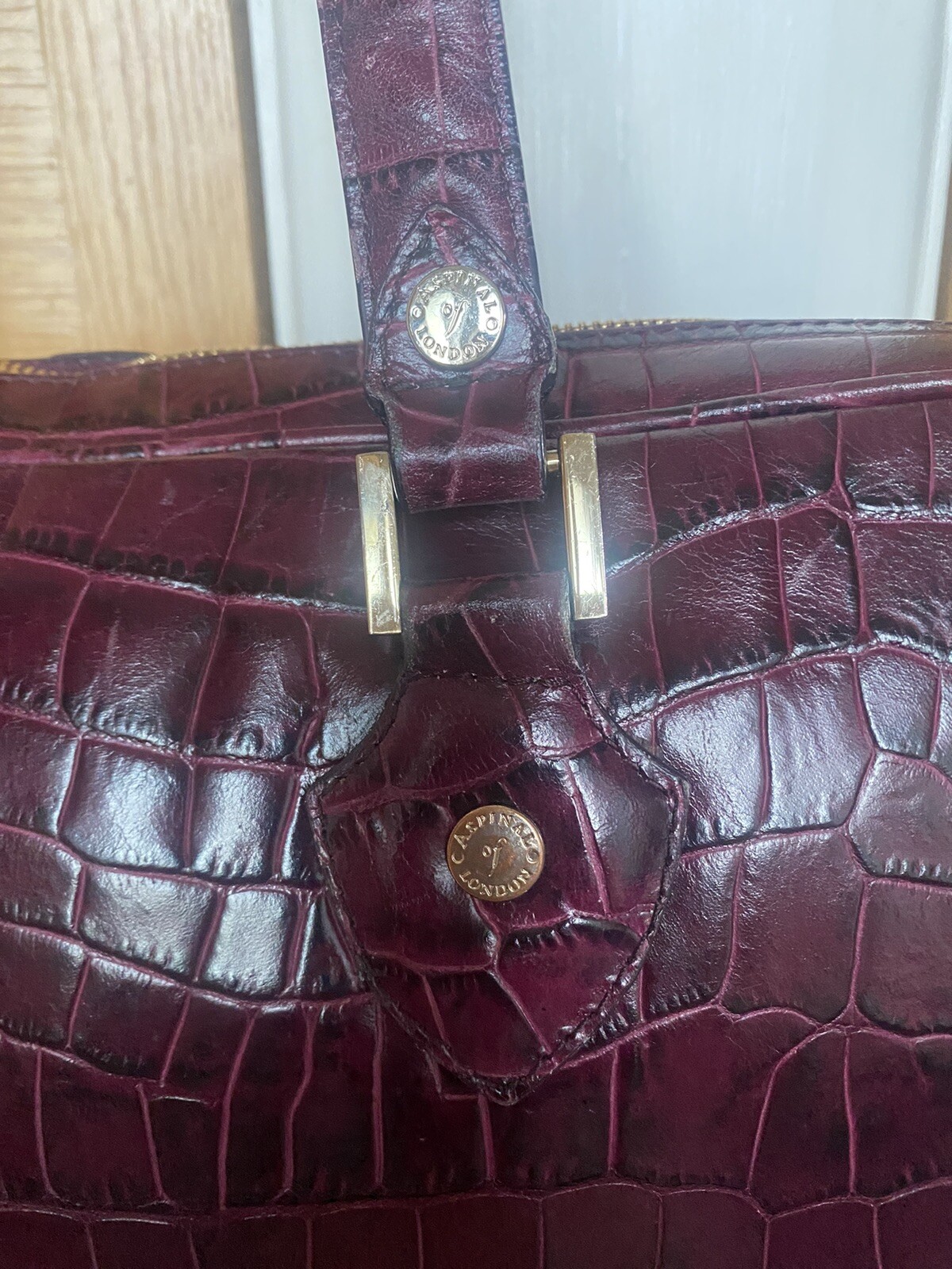 Aspinal Burgundy Bag Work Bag eBay