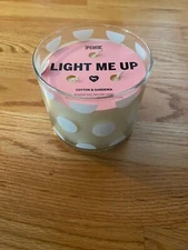 Victoria Secret Pink Cotton and Gardenia Light Me Up Candle, New