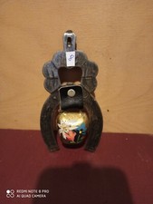 Alter Flaschenöffner ,Vintage ,Sammlerstück Hufeisen mit Kuhglocke    8