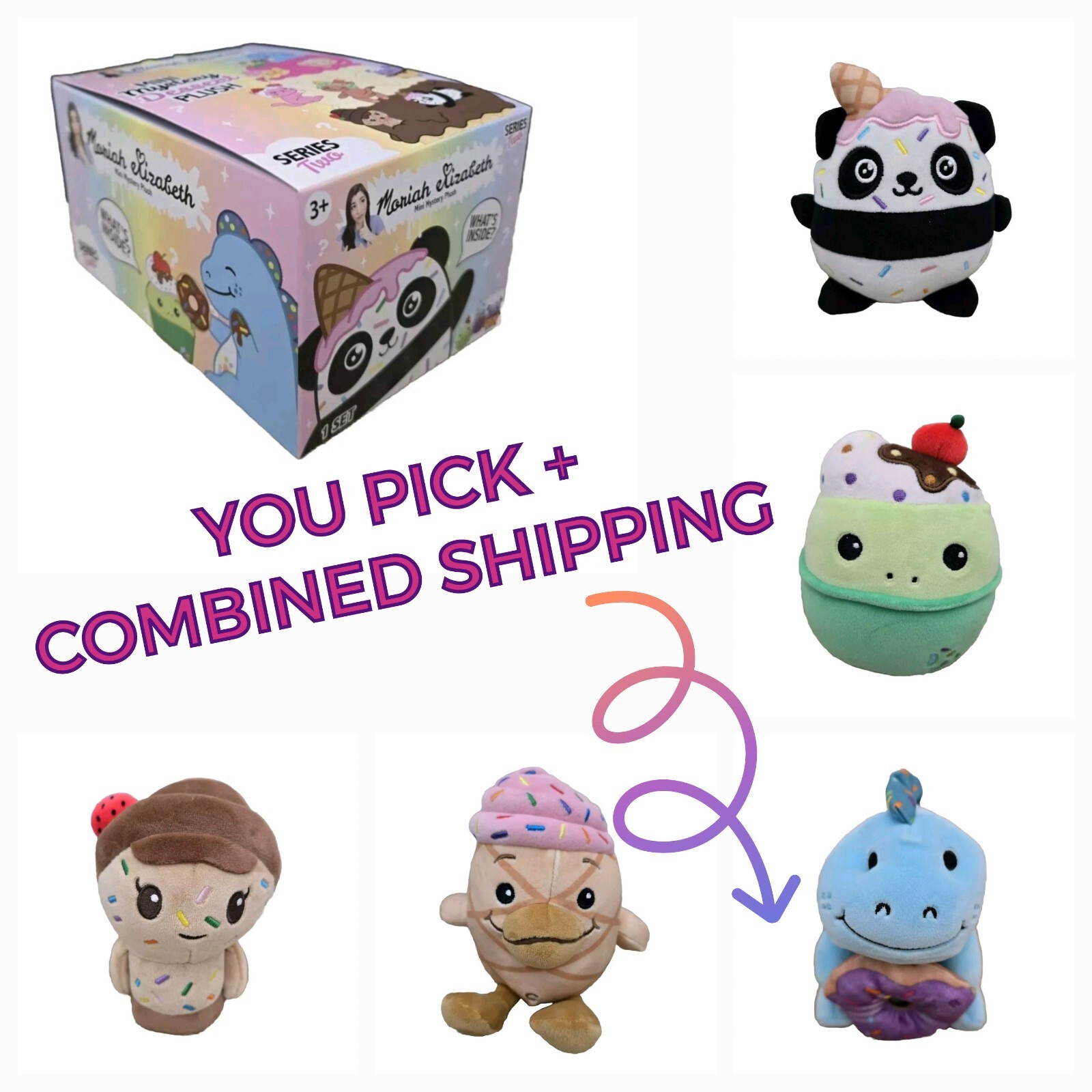 Moriah Elizabeth Series 2 Mini Mystery Dessert Plush Choose Your Favorite Combine Shipping