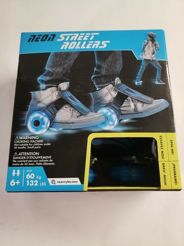 Neon Street Rollers Blue Skates Adjustable Shoes Light Up LED Wheels Light use