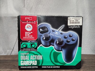 LOGITECH PC Game Controller GAMEPAD Dual Action Analog Controller. In Box EUC
